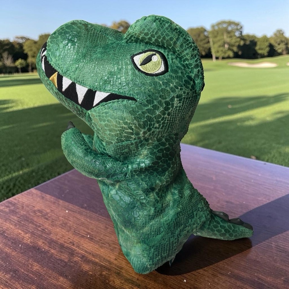 DINO FACTORY T-REX Golf Club Head Cover Dinosaur Driver HeadCover Green Plush